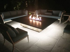 Outdoor living, fire pit, masonry